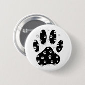 Weiße Pasten auf schwarzem Pfosten Button (Vorne & Hinten)