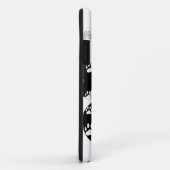 Weiße Pasten auf schwarzem Pfosten Case-Mate iPhone Hülle (Hinten/Rechts)