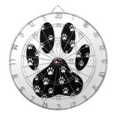 Weiße Pasten auf schwarzem Pfosten Dartscheibe (vorne)