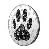 Weiße Pasten auf schwarzem Pfosten Dartscheibe (Vorderseite rechts)