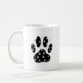 Weiße Pasten auf schwarzem Pfosten Kaffeetasse (Links)