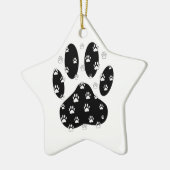 Weiße Pasten auf schwarzem Pfosten Keramik Ornament (Links)