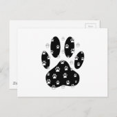 Weiße Pasten auf schwarzem Pfosten Postkarte (Vorne/Hinten)