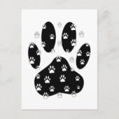 Weiße Pasten auf schwarzem Pfosten Postkarte (Vorderseite)