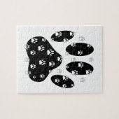 Weiße Pasten auf schwarzem Pfosten Puzzle (Horizontal)