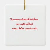 Weiße Pekin-Ente, individueller Rücken-Ornament Keramikornament (Rückseite)