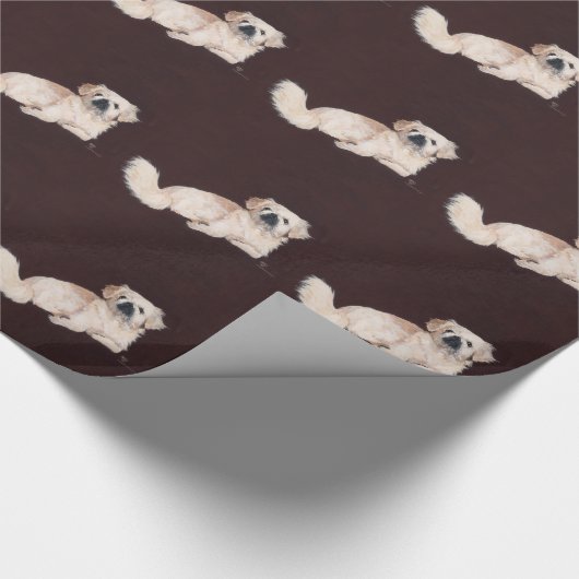 Weiße Pekingese Geschenkpapier (Ecke)