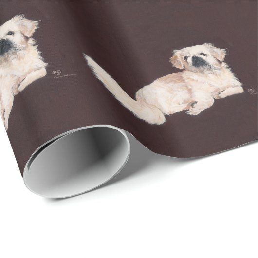 Weiße Pekingese Geschenkpapier (Rolleneckpunkt)