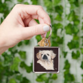 Weiße Pekingese Schlüsselanhänger (Hand)