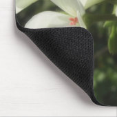 Weiße Pelargonien 1 - einfache Vergnügen Mousepad (Ecke)