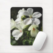 Weiße Pelargonien 1 - einfache Vergnügen Mousepad (Mit Mouse)