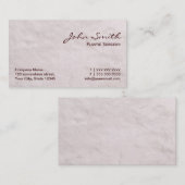 Weiße Pelz-Chirurg-Visitenkarte Visitenkarte (Vorne/Hinten)