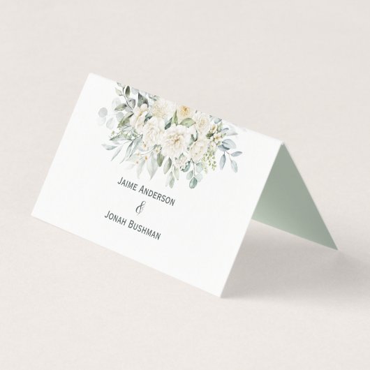 Weiße Peonies, Rose und Eukalyptus-Blumenplatz (Rückseite)