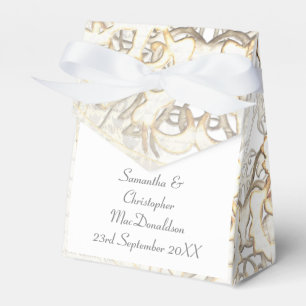 Weiße Pergament-Spitze alte Damastenhochzeit Geschenkschachtel
