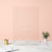 Weiße Perlen Brautparty Begrüßung Akryllisches Zei Acrylschild (Hochzeit)