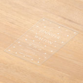 Weiße Perlen Hochzeit Akryllische Einladung (Ablage )