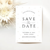 Weiße Perlen Hochzeit speichern das Datum Einladung