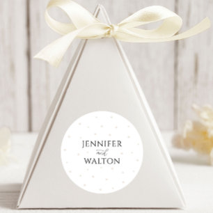 Weiße Perlen Hochzeitsticker Runder Aufkleber