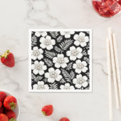 Weiße Perlen im Blumenmuster Serviette (Beispiel)