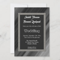 Weiße Perlen, Retro Schwarz-Weiß-Hochzeit
