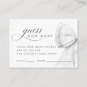 Weiße Perlen schätzen, wie viele Brautparty-Karten Begleitkarte (Vorderseite)