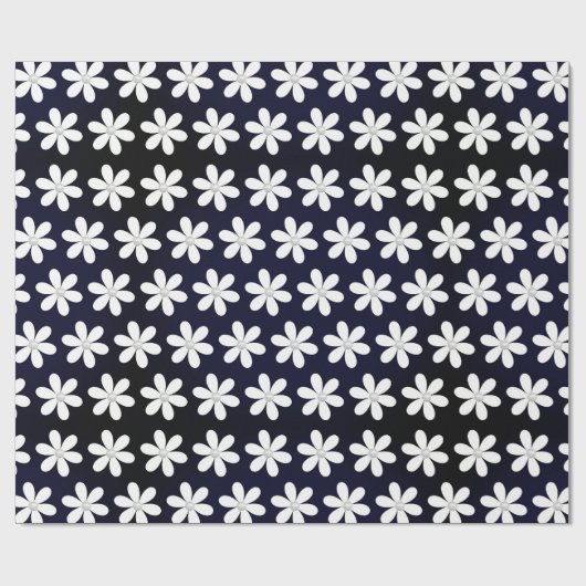 Weiße Perlen und Perlen auf schwarz Geschenkpapier (Flach)