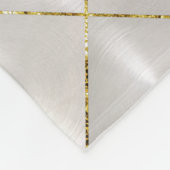 Weiße Perlmutter mit Goldmonogramm Fleecedecke (Ecke)