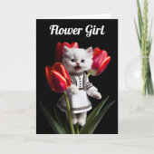 Weiße Perserblume Karte (Vorderseite)