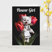 Weiße Perserblume Karte (Gelbe Blume)