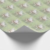 Weiße Perserkatze auf Stuhlkissen Geschenkpapier (Ecke)