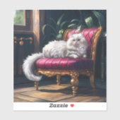 Weiße Perserkatze Aufkleber (Blatt)