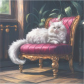 Weiße Perserkatze Aufkleber (Vorderseite)