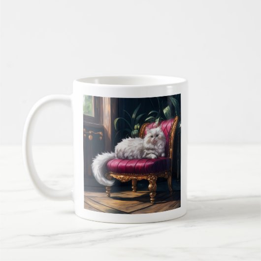 Weiße Perserkatze Kaffeetasse (Links)