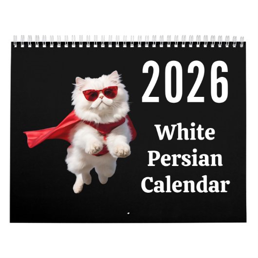 Weiße Perserkatze Kalender (Titelbild)