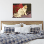Weiße Perserkatze Leinwanddruck (Insitu (Schlafzimmer))