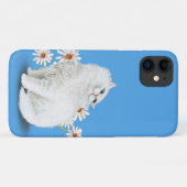 weiße Perserkatze mit Gänseblümchen Case-Mate iPhone Hülle (Rückseite (Horizontal))