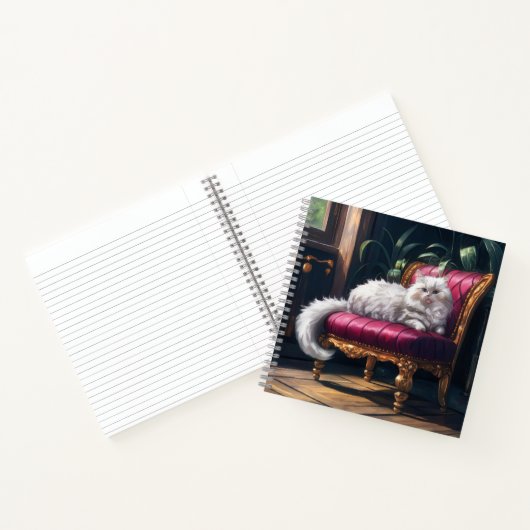 Weiße Perserkatze Notizblock (Innenseite)