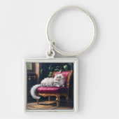 Weiße Perserkatze Schlüsselanhänger (Vorne)