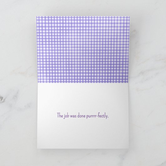 Weiße Perserkatze und Daisy Dankeskarte (Innenseite)