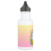 Weiße persische Katze bei Blume Personalisiert Edelstahlflasche (Links)