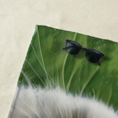 Weiße persische Katze mit blauen Augen Strandtuch (Beispiel)