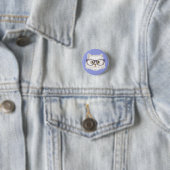 Weiße persische Katze mit Brille Button (Beispiel)