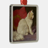 Weiße persische Katze Silbernes Ornament (Rechts)