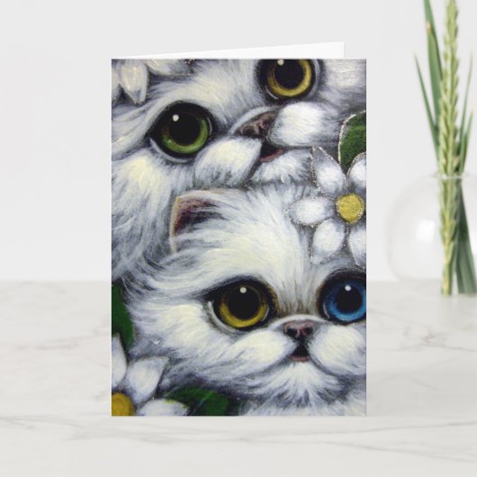 WEISSE PERSISCHE KATZEN OTTO AUGE CUSTOMIZE Card Karte (Vorderseite)