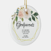 Weiße Personalisierte Godeltern Weihnachtsschmuck (Rechts)