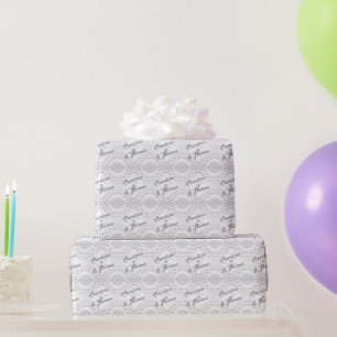Weiße Personalisierte Imitate Geschenkpapier