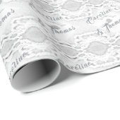 Weiße Personalisierte Imitate Geschenkpapier (Rolleneckpunkt)