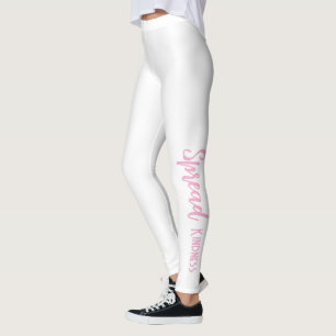 Weiße personalisierte Leggings verbreiten Freundli