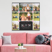 Weiße Personalisierte Liebe Mama 8 Foto Collage Leinwanddruck (Insitu (Wohnzimmer))