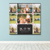 Weiße Personalisierte Liebe Mama 8 Foto Collage Leinwanddruck (Insitu (Holzboden))